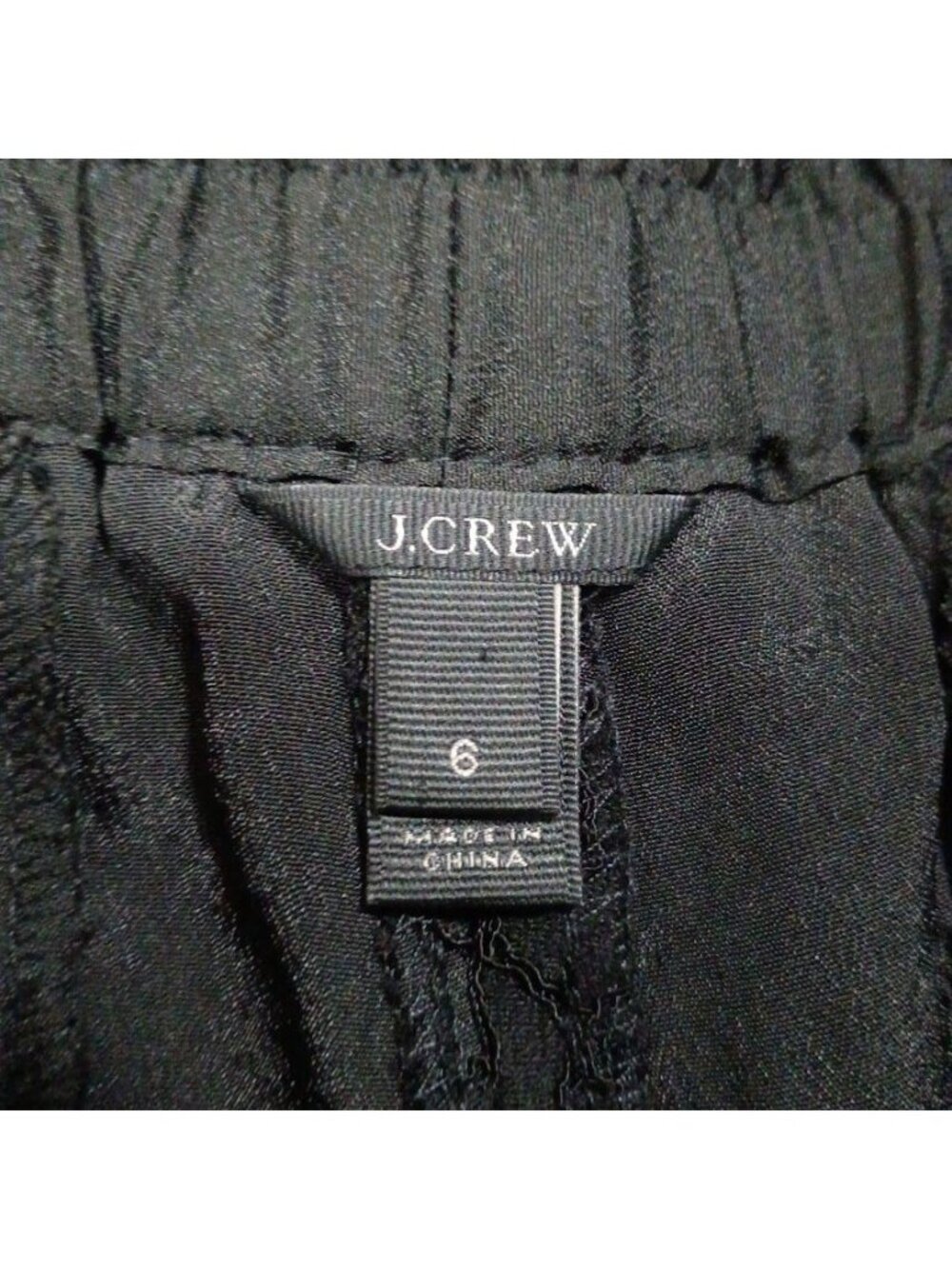 J.Crew Womens Black Lace Crop Pants Size 6 Whimsy Slim Fit - Picture 3 of 14